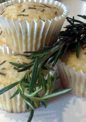 A picture of Lemon Rosemary Muffins.