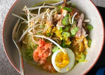 Ultimate, Prepare Indonesian Chicken Soup Soto Ayam Bumbu Kuning Very Delicious