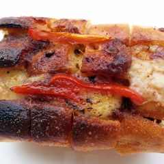 A picture of Cheesy Anchovies Baquette Snack.