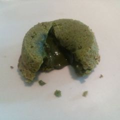 A picture of Green tea lava cake.