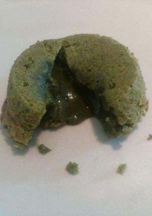 A picture of Green tea lava cake.