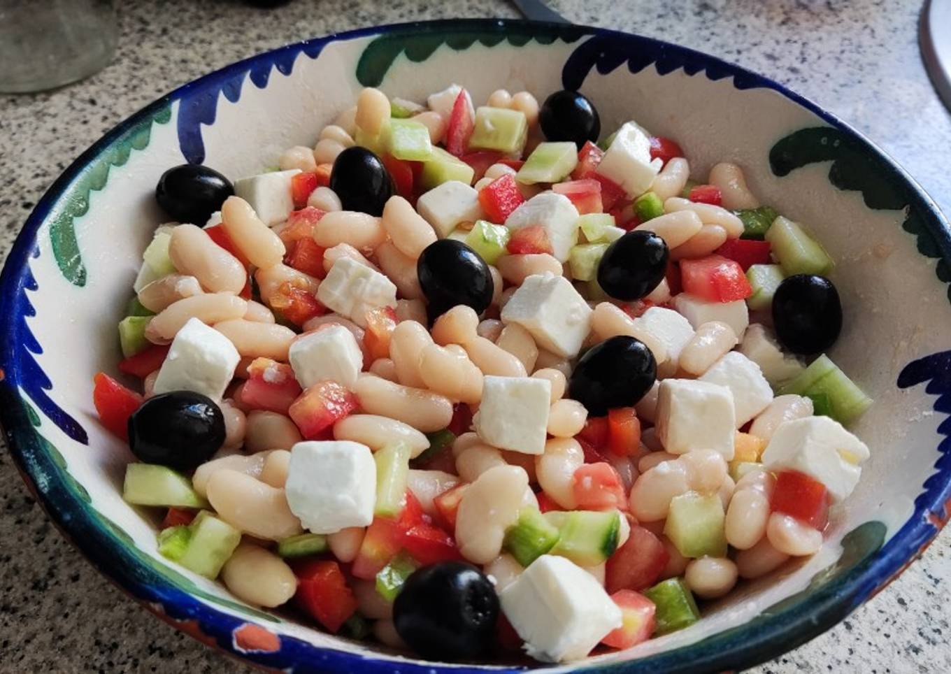 Ensalada de alubias estilo griego