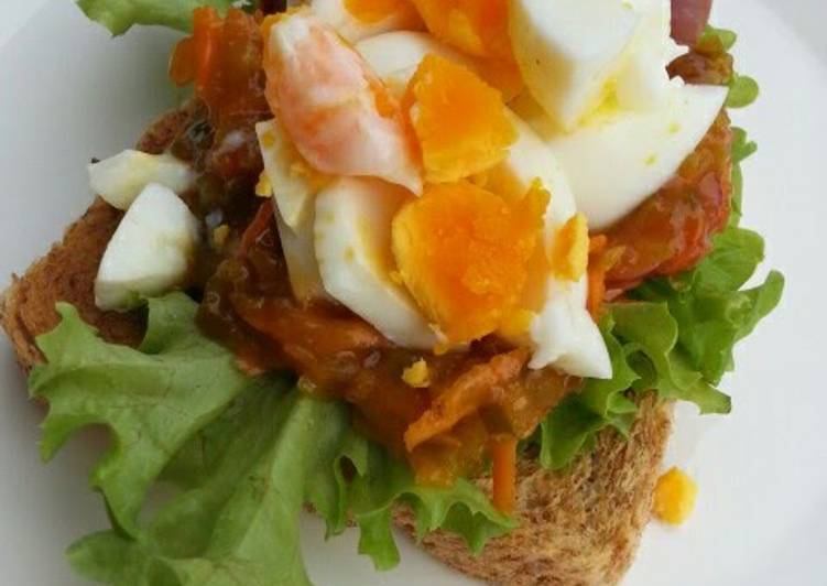 Steps to Prepare Perfect Egg Sandwich / Diet Breakfast
