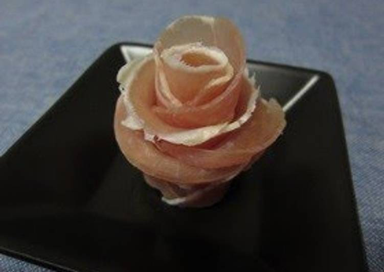 Recipe of Super Quick Homemade How to Make a Rose with Cured Ham