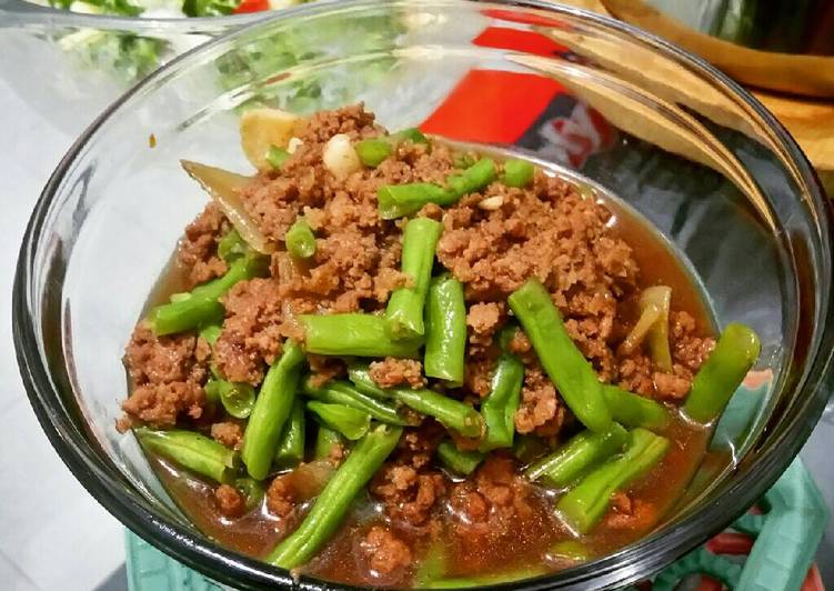 Resep: LezatDaging cah buncis #kitaberbagi