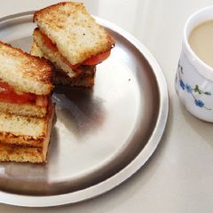 Tomato Toast Sandwich !! A picture of Tomato Toast Sandwich !!.