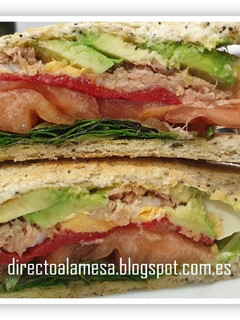 Foto principal de Sándwich de atún, aguacate y pimiento de piquillo