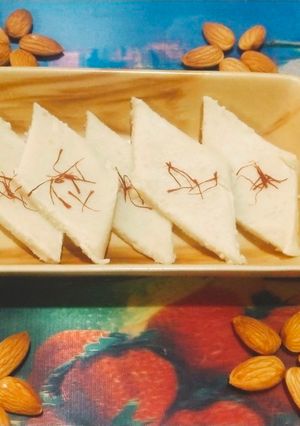A picture of Almond burfi.