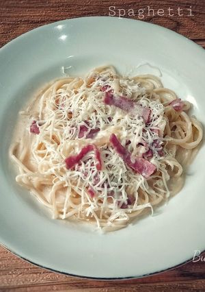 Foto resep Spaghetti Carbonara Simple Enak