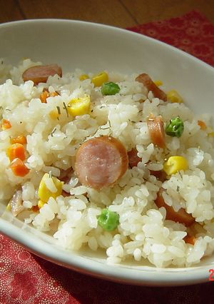 A picture of Simple Rice Pilaf in the Microwave.