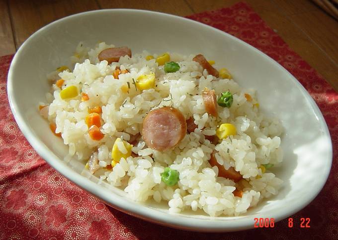 Simple Rice Pilaf in the Microwave