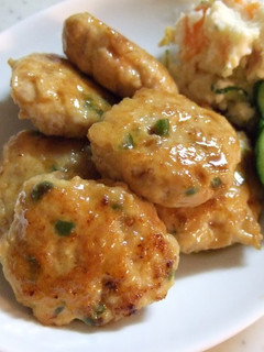 A picture of Light and Fluffy Tofu Tsukune Patties.