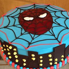 A picture of Spider man cake.