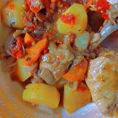 A picture of Chicken pepper soup.