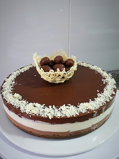 Una foto de Tarta 3 chocolates para diabéticos