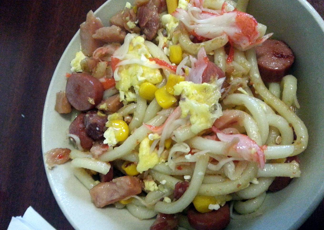 Stir-fried Japanese udon