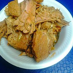 A picture of Italian pork roast in wine.