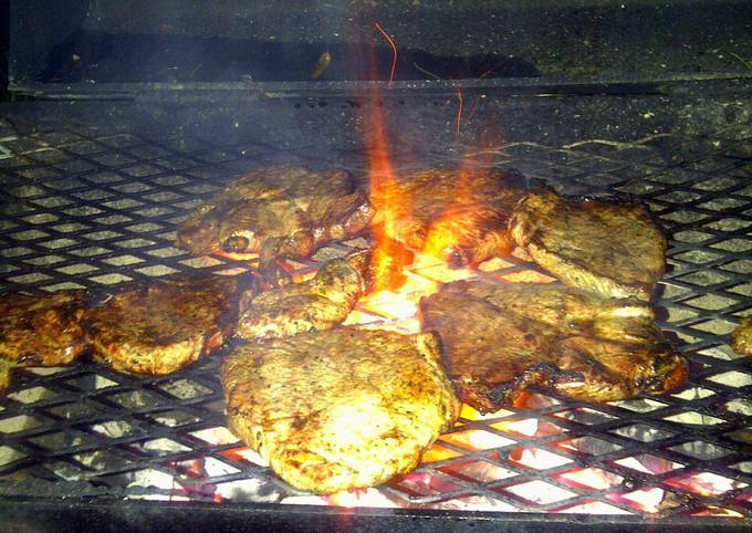 shoulder steak on the grill
