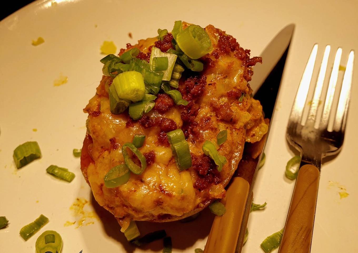 Spicy Chorizo Twice Baked Potatoes