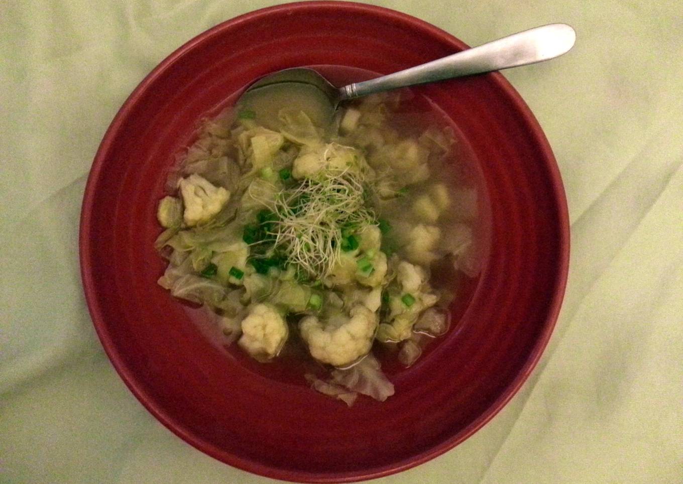 White vegetable soup