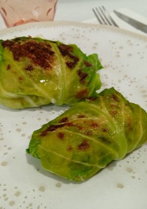 Una foto de Rollitos de col con pescado