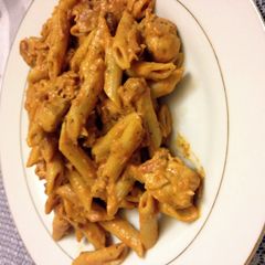 A picture of Penne Alla Vodka With Grilled Chicken.