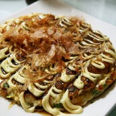 A picture of Our Family's Okonomiyaki Made with Flour.