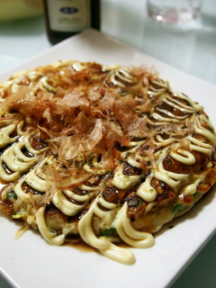 A picture of Our Family's Okonomiyaki Made with Flour.