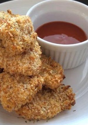 A picture of Homemade Crispy Panko Chicken Nuggets.