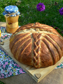 Una foto de Pan de campo con manteca y salvado de trigo🍞