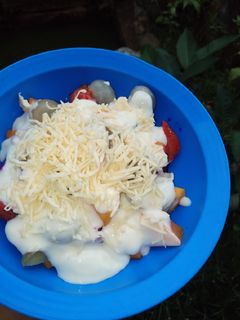 Foto resep Salad Buah Saus Keju Mayo