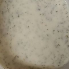 A picture of Sweet lemon dill sauce for fish.