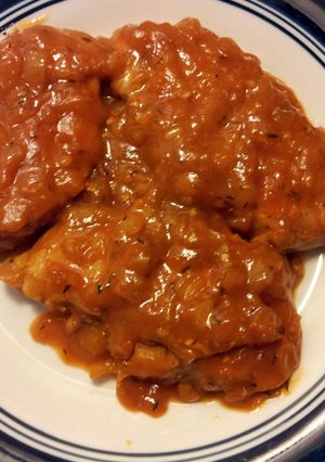 A picture of Drunken pork chops.