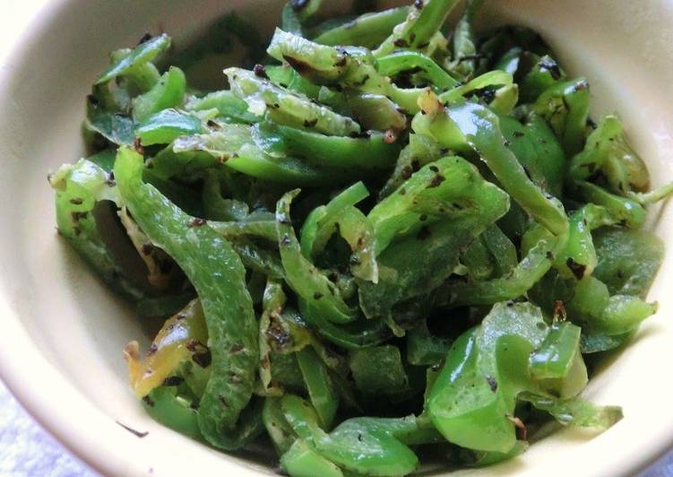 Simple Way to Make Speedy For Bentos: Green Peppers with Yukari Mayo