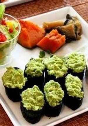 A picture of Simple Avocado Sushi (Perfect for Potlucks).