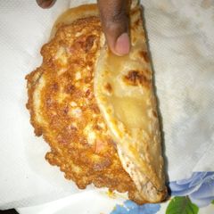 A picture of Wrap n roll(chapati and omelette).