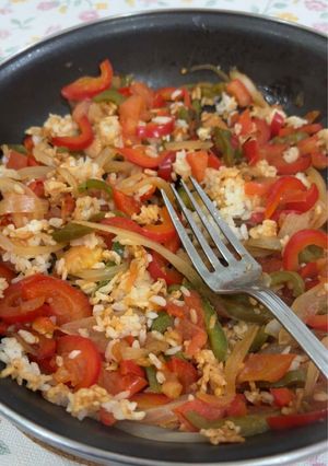 Foto de Arroz com pimentos e tomate