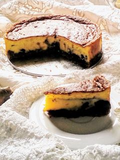 Áfonyás sült sajttorta recept fotója