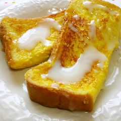 A picture of Milky Calpico and Condensed Milk French Toast.