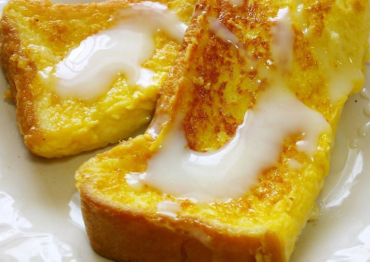 Milky Calpico And Condensed Milk French Toast Recipe By Cookpad Japan Cookpad