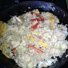 A picture of Island Rice and Chicken.