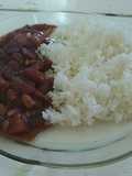 Guiso de caraotas rojas y plátano