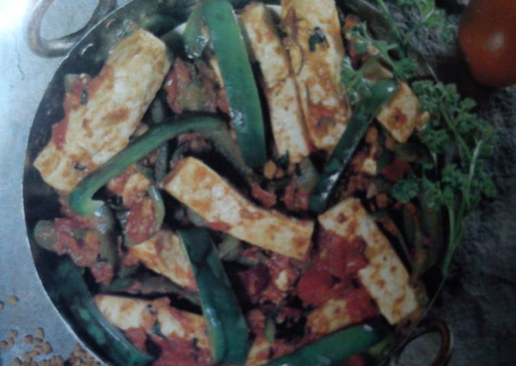 Recipe of Speedy kadhai paneer - indian delicacy