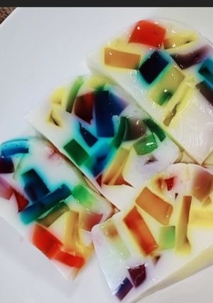 Foto resep 17. PUDING MOZAIK NUTRIJEL WARNA-WARNI
