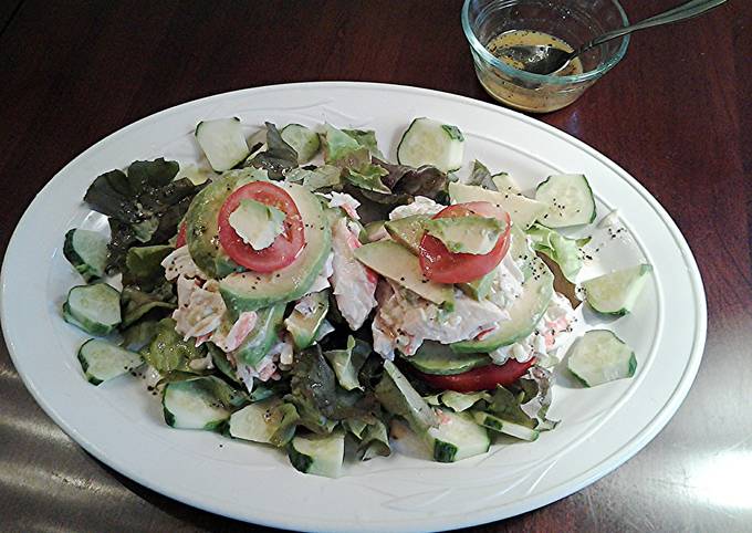 Avocado and Crab Stacked Salad