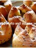 Chunky Sweet Potato and Black Sesame Mini Rolls