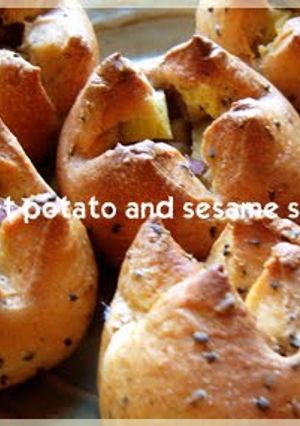 A picture of Chunky Sweet Potato and Black Sesame Mini Rolls.