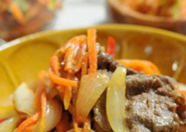 Steps to Prepare Perfect Bulgogi-style Beef Offcuts Stir-fry