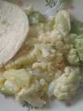 Verduras en salsa de crema.☺
