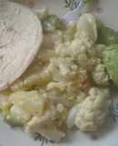 Verduras en salsa de crema.☺